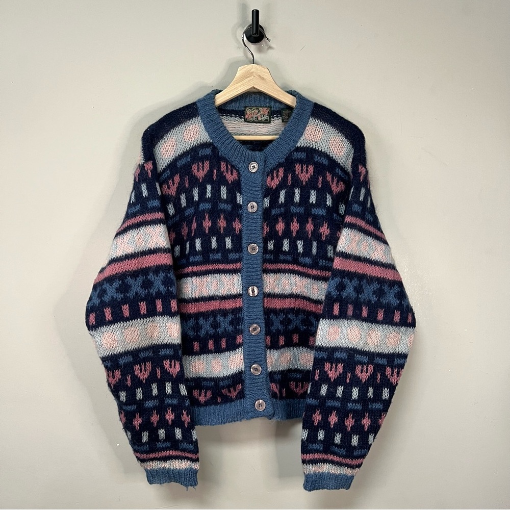 Vintage 80s Shaggy Mohair Cardigan